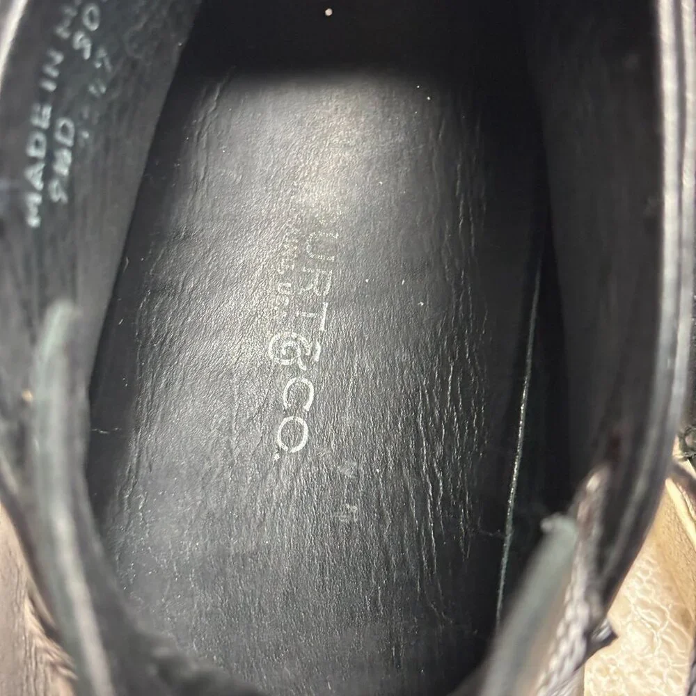 Rancourt & Co.‎ Leather Chukka Boot Black Solid Handcrafted Made in USA 9.5 D